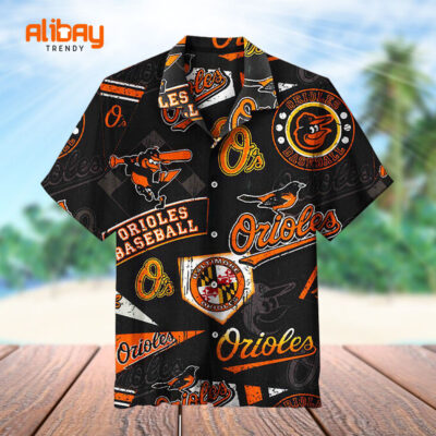 Baltimore Orioles Baseball Floral Aloha Hawaiian Shirt