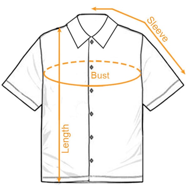 Length guide Hawaiian Shirt