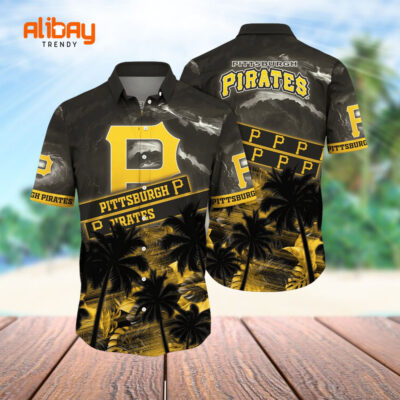 Island Coconut Tree Motifs Pittsburgh Pirates Hawaiian Shirt