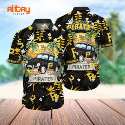 Let's go Tourist Car Pittsburgh Pirates Hawaiian Shirt