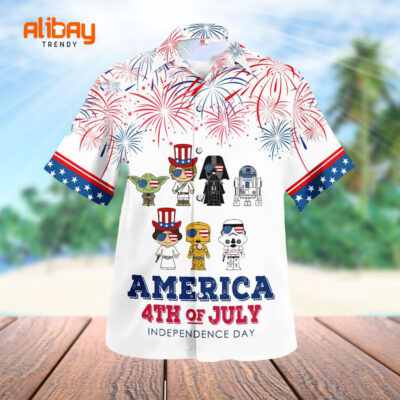 Star Wars Characters America Happy 4th Of July Independence Day Hawaiian Shirt