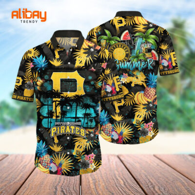 Summer Fruit Party Aloha Shirt Pittsburgh Pirates Hawaiian Shirt
