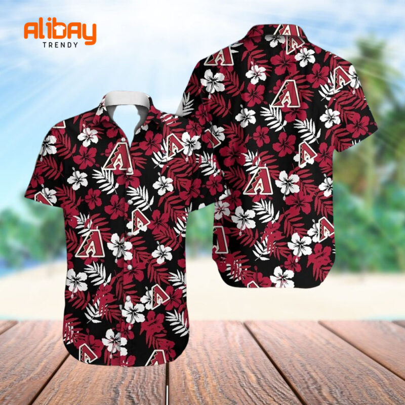 Arizona Diamondbacks Desert Peach Blossom Hawaiian Shirt