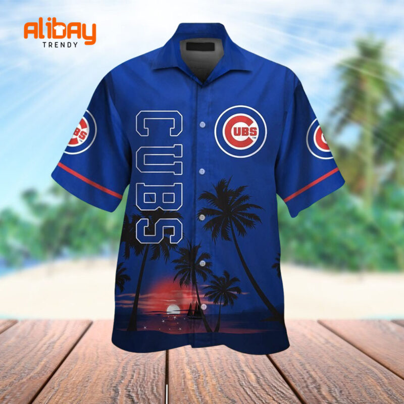 Chicago Cubs Beach Bonfire Hawaiian Shirt