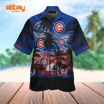 Chicago Cubs Clark Street Sunset Hawaiian Shirt
