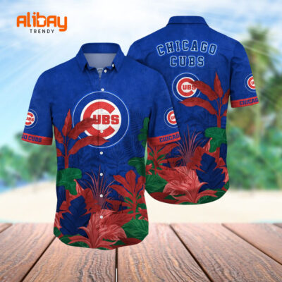 Chicago Cubs Wrigley Wave Hawaiian Shirt