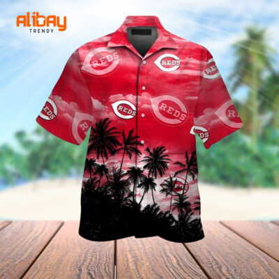 Cincinnati Reds Beachside Breeze Palm Tree Jersey Hawaiian Shirt