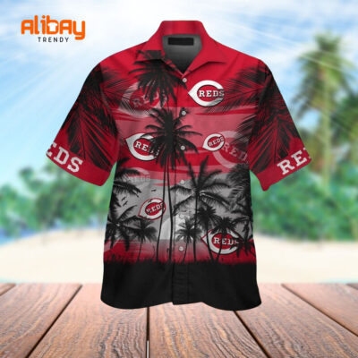 Cincinnati Reds Hawaiian Vibes Sunset Tropical Shirt Hawaiian Shirt