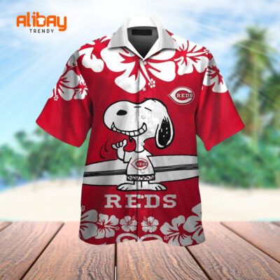 Cincinnati Reds Snoopy Summer Luau Celebration Jersey Hawaiian Shirt