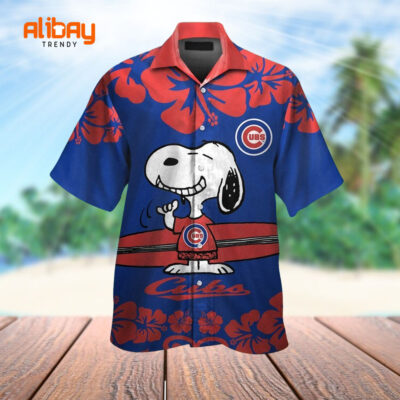 Cute Snoopy Chicago Cubs Hawaiian Shirt
