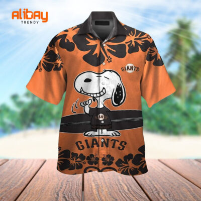 Cute Snoopy San Francisco Giants Tropical Hawaiian Shirt