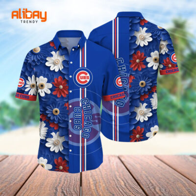 Fresh Flowers Chicago Cubs Hawaiian Shirt Aloha Shirt 2024 Hot Summer