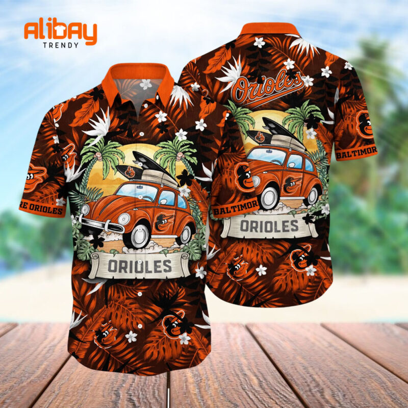 MLB Baltimore Orioles Hawaiian Shirt Sunshinetime Beach Shirt