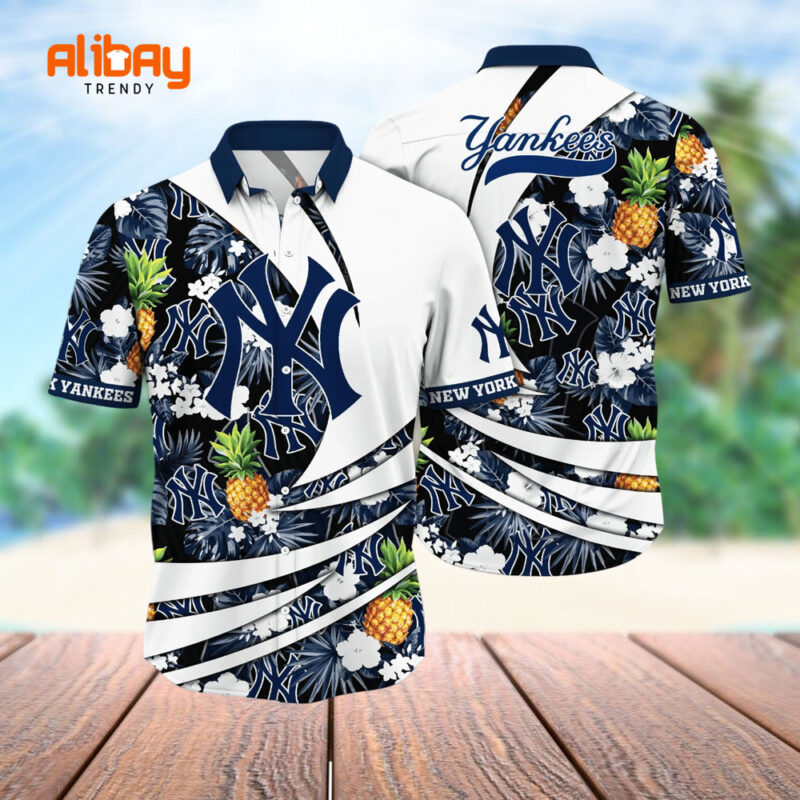 New York Yankees Pineapple Paradise Hawaiian Shirt