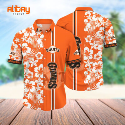 Orange Splash Aloha San Francisco Giants MLB Hawaiian Shirt