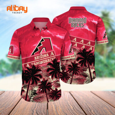 Palm Trees Arizona Diamondbacks Hawaiian Shirt