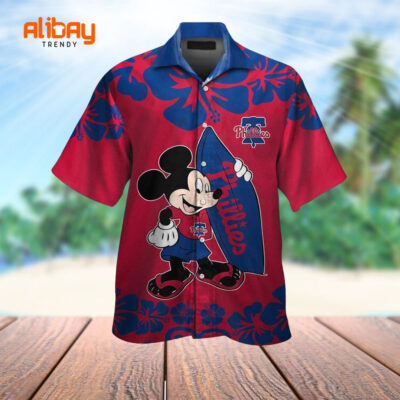 Phillies Paradise Mickey's Island Retreat Aloha Shirt