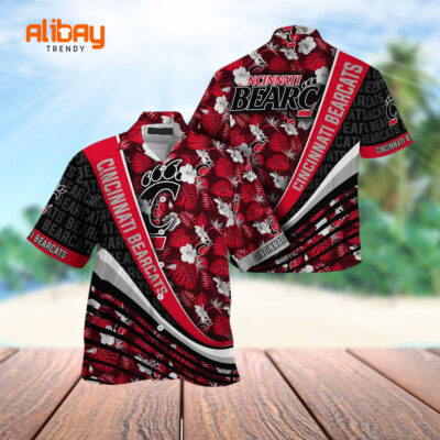 Red Black Tropic Twilight Palm Tree Jersey Hawaiian Shirt