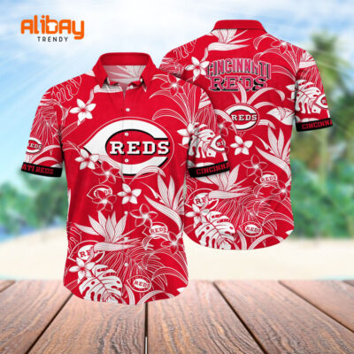 Reds Tropical Aloha Hawaiian Shirt