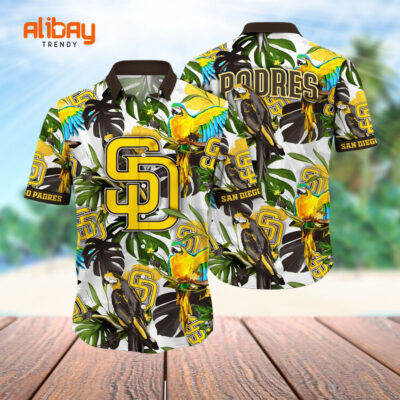 San Diego Padres Parrot Paradise Hawaiian Shirt