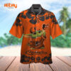 Star Wars Baby Yoda Button Up Tropical Baltimore Orioles Hawaiian Shirt