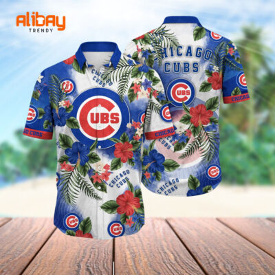 Swinging into Summer Chicago Cubs Hawaiian Shirt