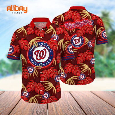 Washington Nationals Pacific Sunset Hawaiian Shirt