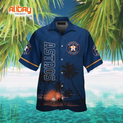 Astro Paradise Short Sleeve Hawaiian Shirt Houston Astros Edition