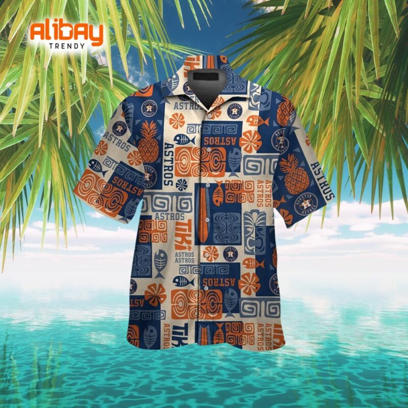 Astro Tropic Breeze Short Sleeve Hawaiian Shirt Houston Astros Edition
