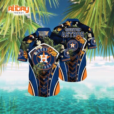 Astro Ventilated MLB Hawaiian Shirt Houston Astros Edition