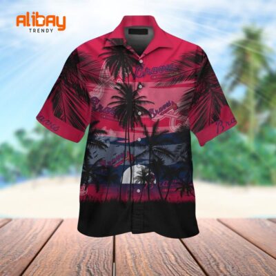 Atlanta Braves Peachtree Palms Hawaiian Shirt