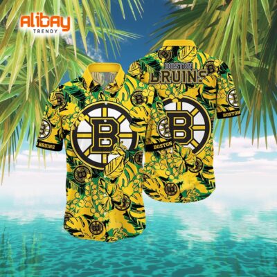 Boston Bruins Mid-Year Hawaiian Footie Shirt NHL Fan Edition