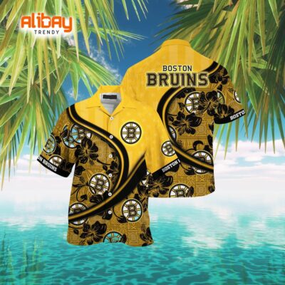 Boston Bruins NHL Custom US Flag Hawaiian Shirt Summer Aloha Edition