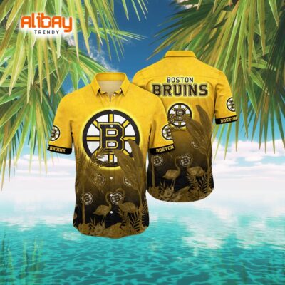 Boston Bruins NHL Hawaiian Shirt Sundown Aloha Edition