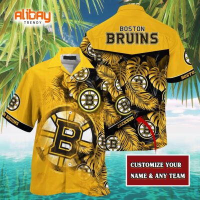 Boston Bruins Summer Custom Aloha Shirt NHL Fan Edition