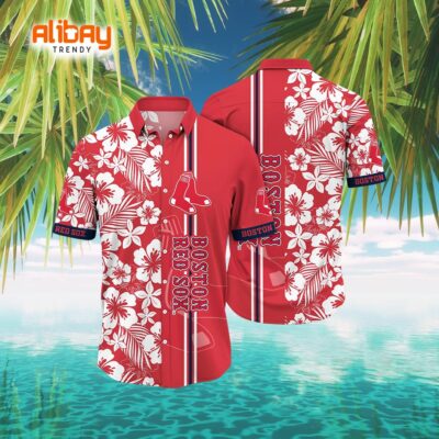 Boston Red Sox Hawaiian Shirt Mid-Year Design in MLB Fan Apparel