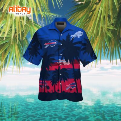 Buffalo Bills Authentic Tropical Hawaiian Button-Up Shirt