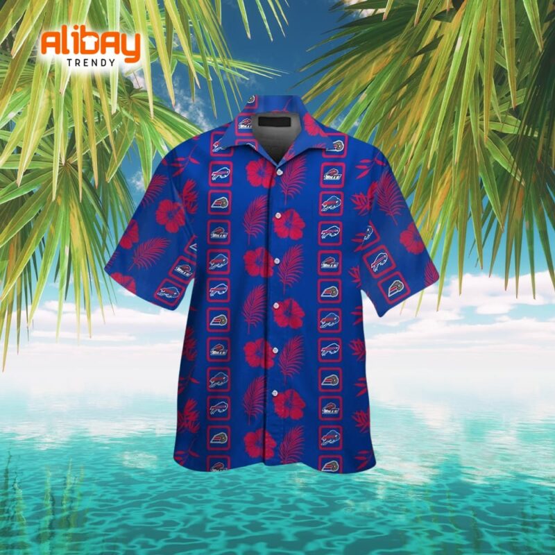 Buffalo Bills Deluxe Short Sleeve Button-Up Tropical Hawaiian Shirt