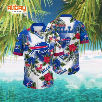 Buffalo Bills Logo Warm Days Aloha Shirt Fan Edition
