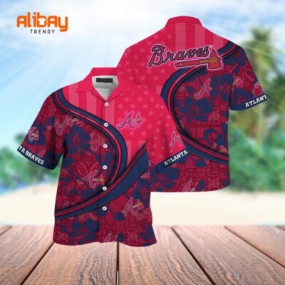 Custom Atlanta Braves MLB Us Flag Summer Hawaiian Shirt