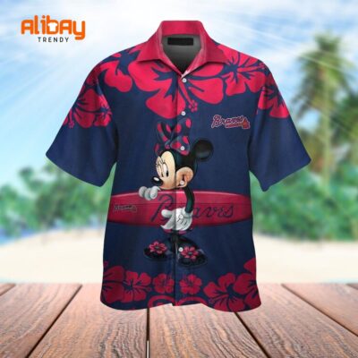 Disney Minnie Mouse Atlanta Braves Hawaiian Shirt