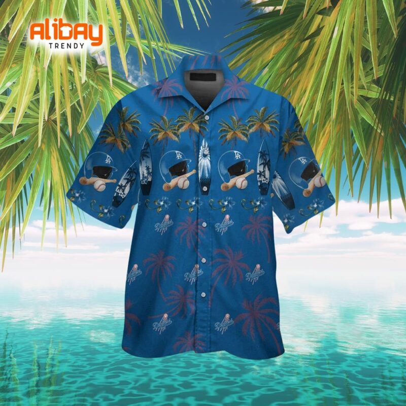 Dodgers Paradise Found Short Sleeve Button-Up Hawaiian Shirt Los Angeles Edition