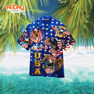 Eagle Wings of Freedom 4th of July Independence Day Hawaiian Shirt