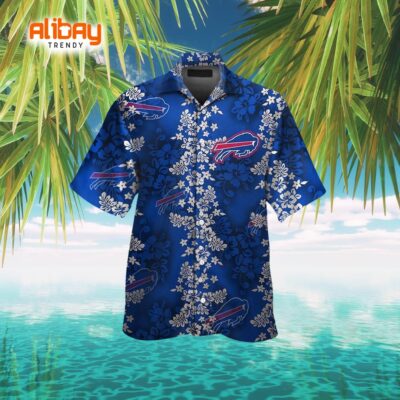 Elegant Buffalo Bills Tropical Short Sleeve Button-Up Hawaiian Shirt