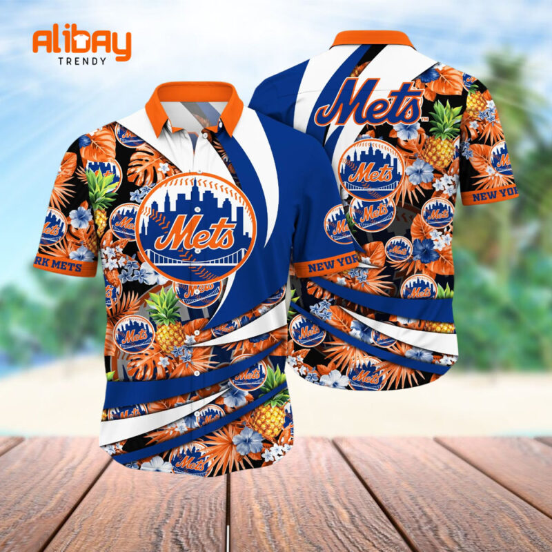 High Five a Pineapple for the Mets Hawaiian Shirt