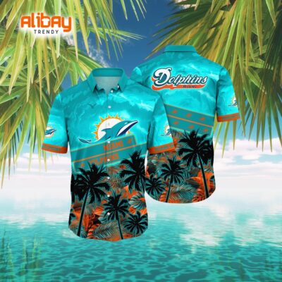 Miami Dolphins NFL Luminous Sunbeams Hawaiian Shirt