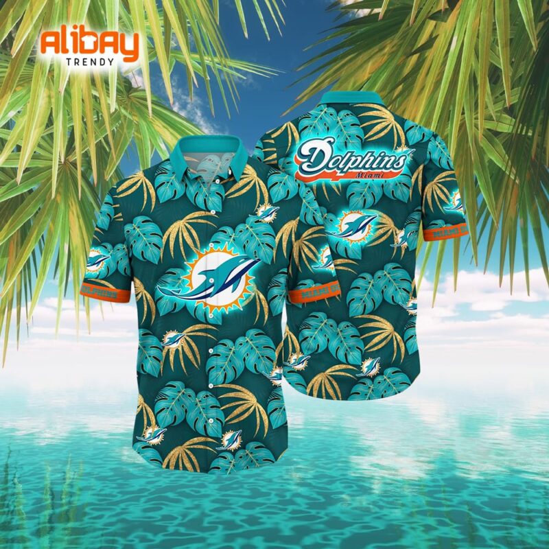 Miami Dolphins NFL Solstice Sunburst Hawaiian Shirt