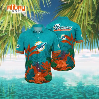 Miami Dolphins NFL Sun-Kissed Elegance Hawaiian Shirt