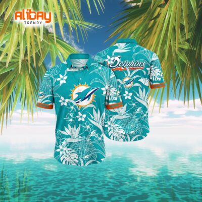 Miami Dolphins NFL Sunlit Breeze Hawaiian Aloha Shirt