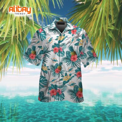 Miami Dolphins Summer Breeze Short Sleeve Aloha Shirt